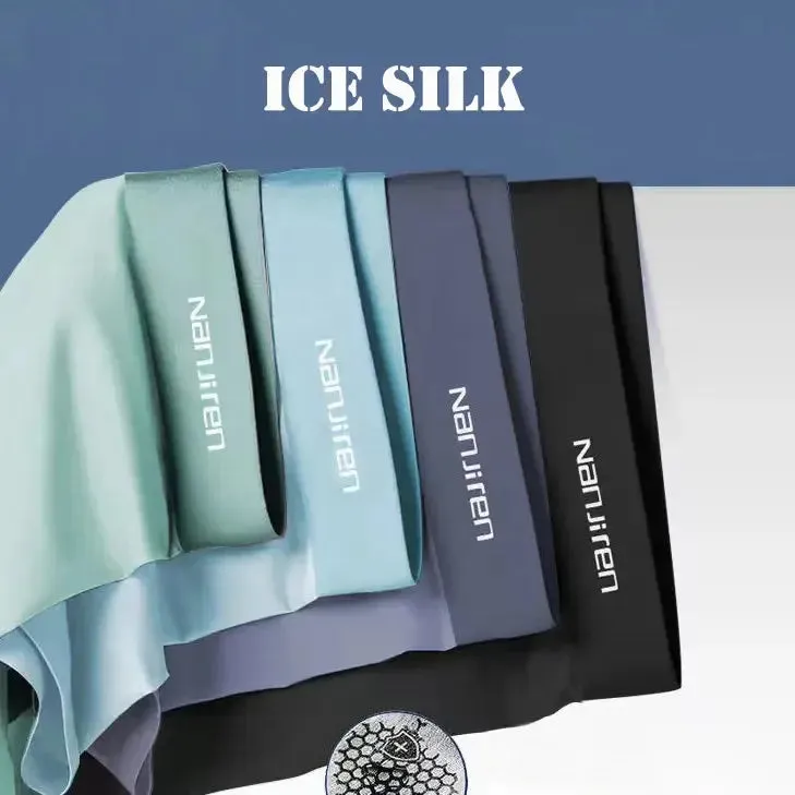 4 Pcs Men's Ice Silk Underwear