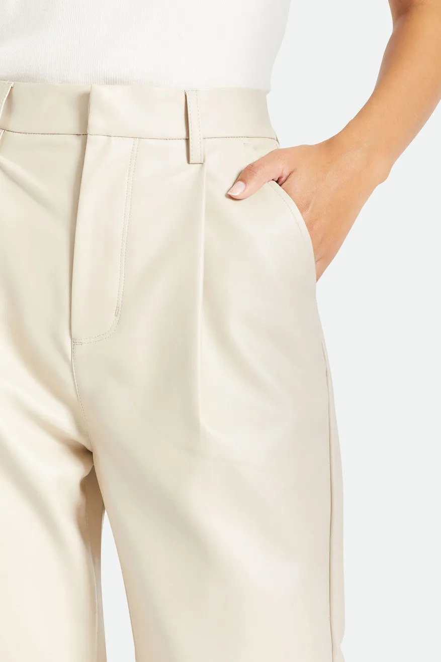 Aberdeen Leather Trouser Pant - Beige