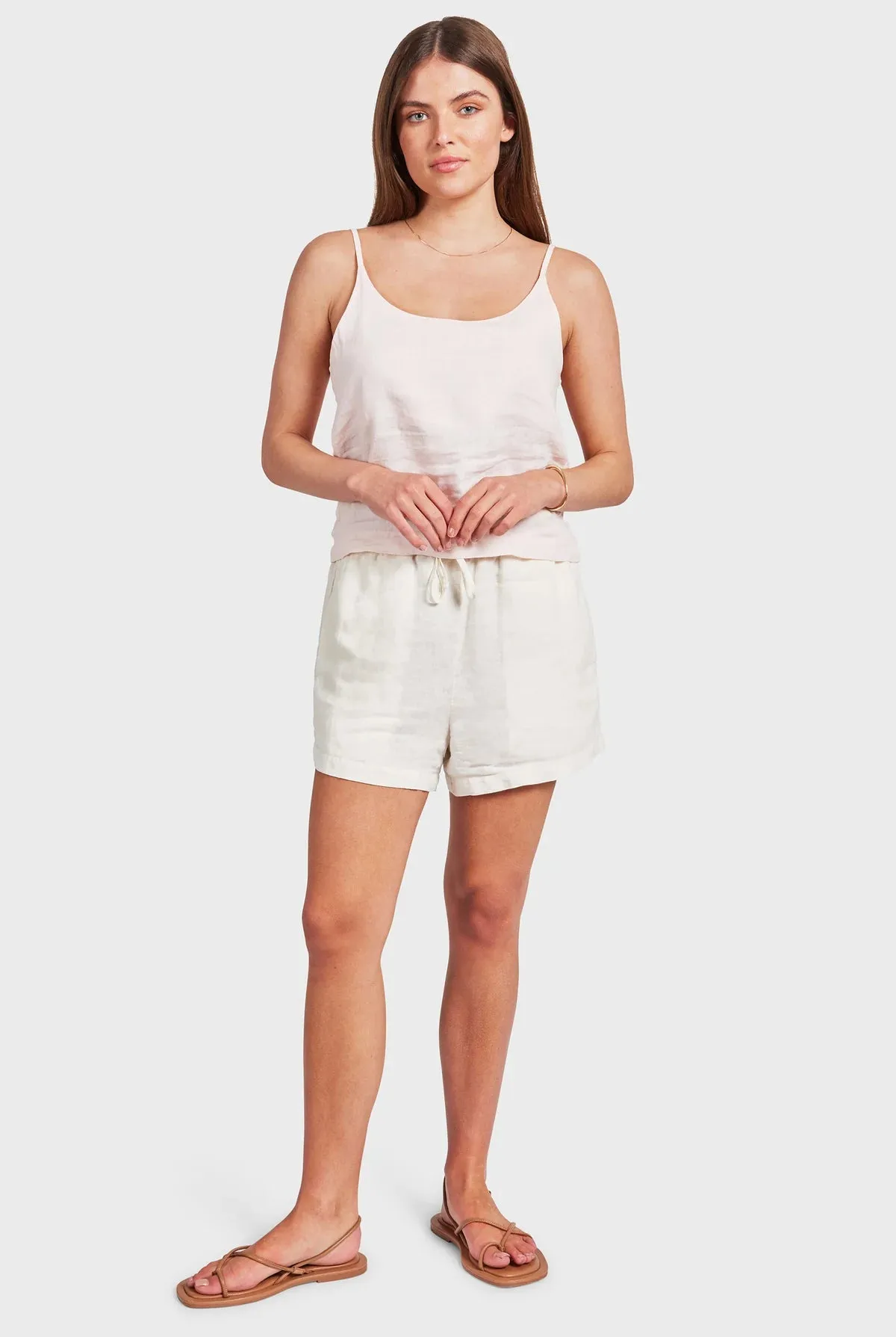 ACADEMY BRAND - Rivera Linen Short - Light Almond