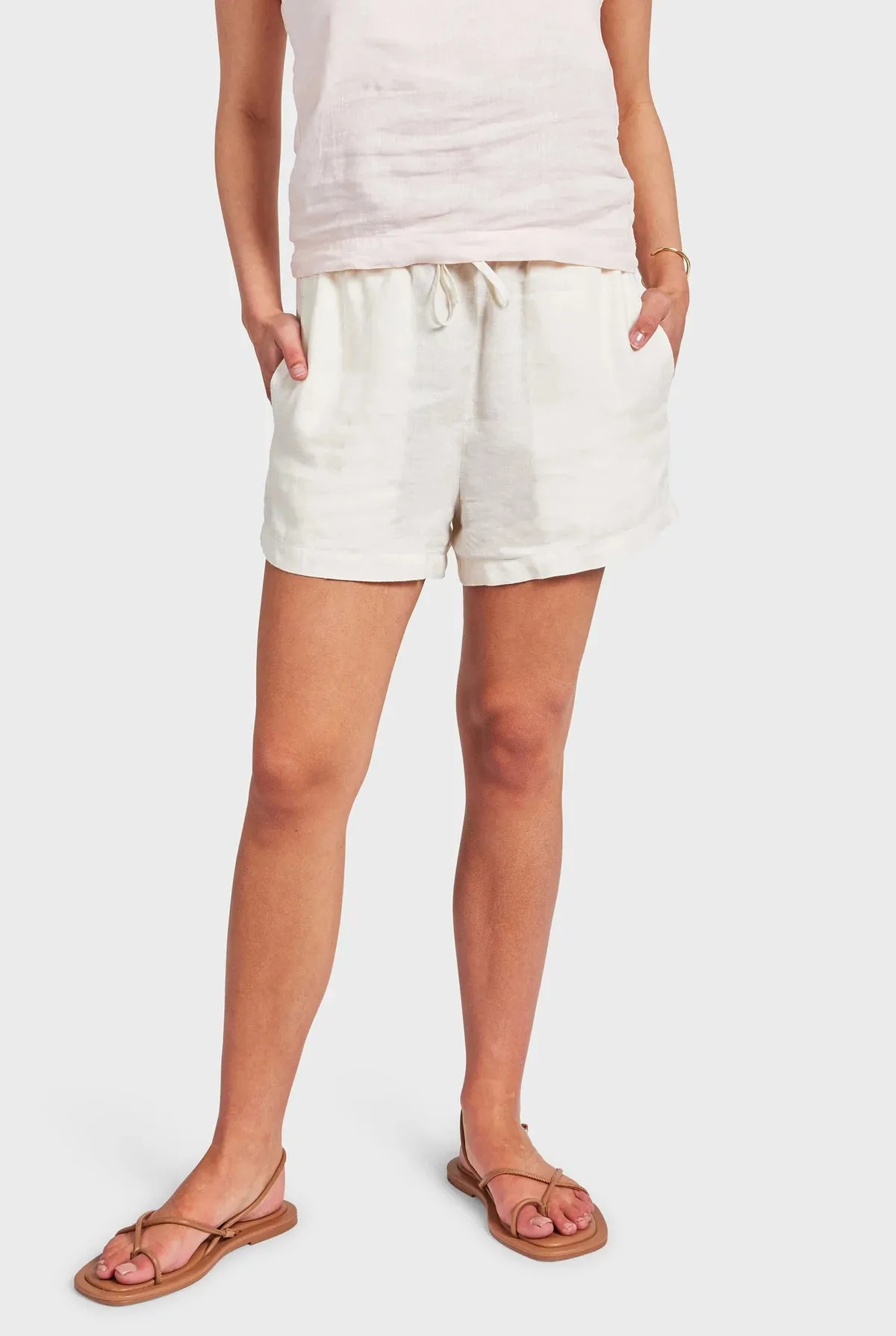 ACADEMY BRAND - Rivera Linen Short - Light Almond