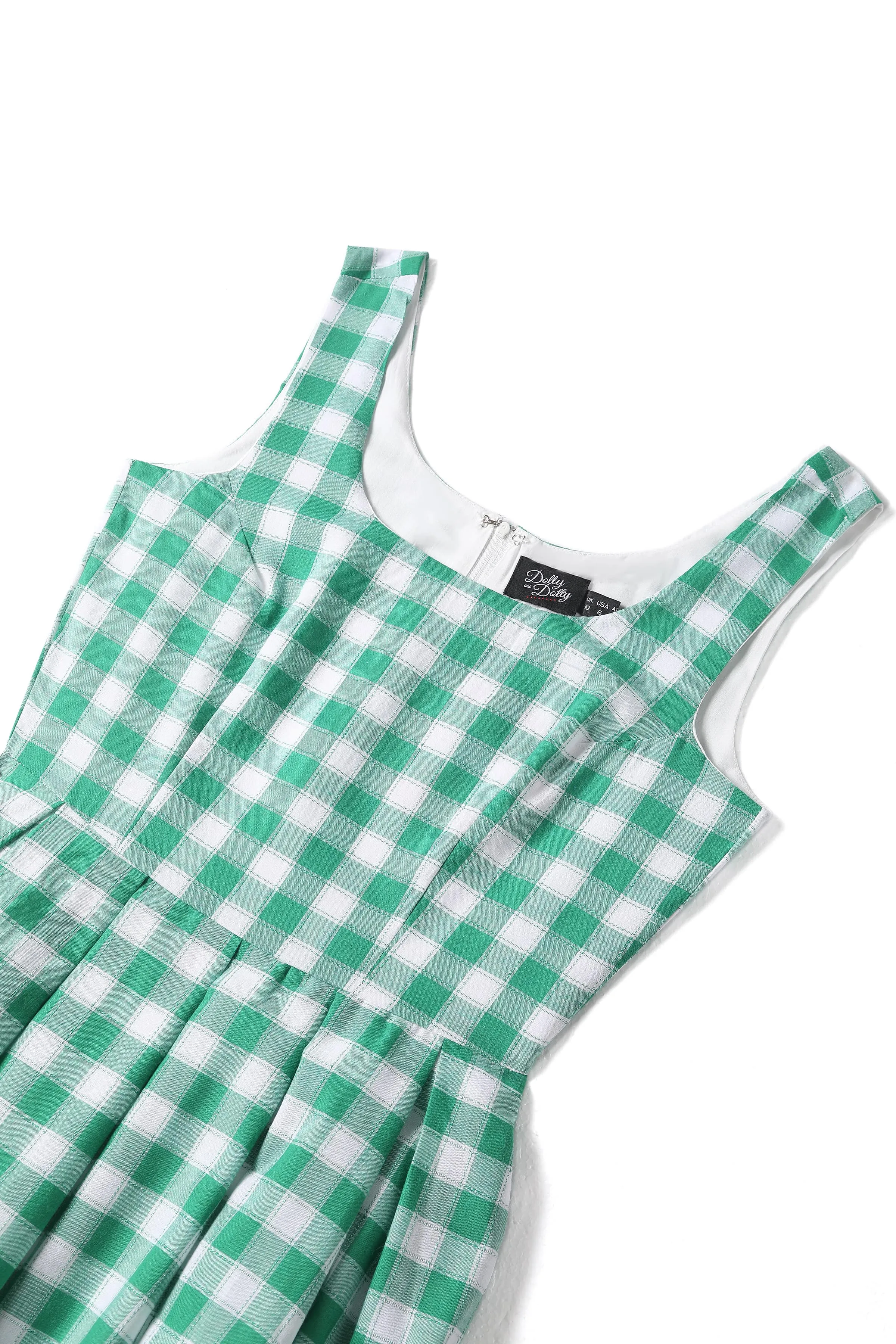 Amanda Green Gingham 1950's Fit and Flared Dress