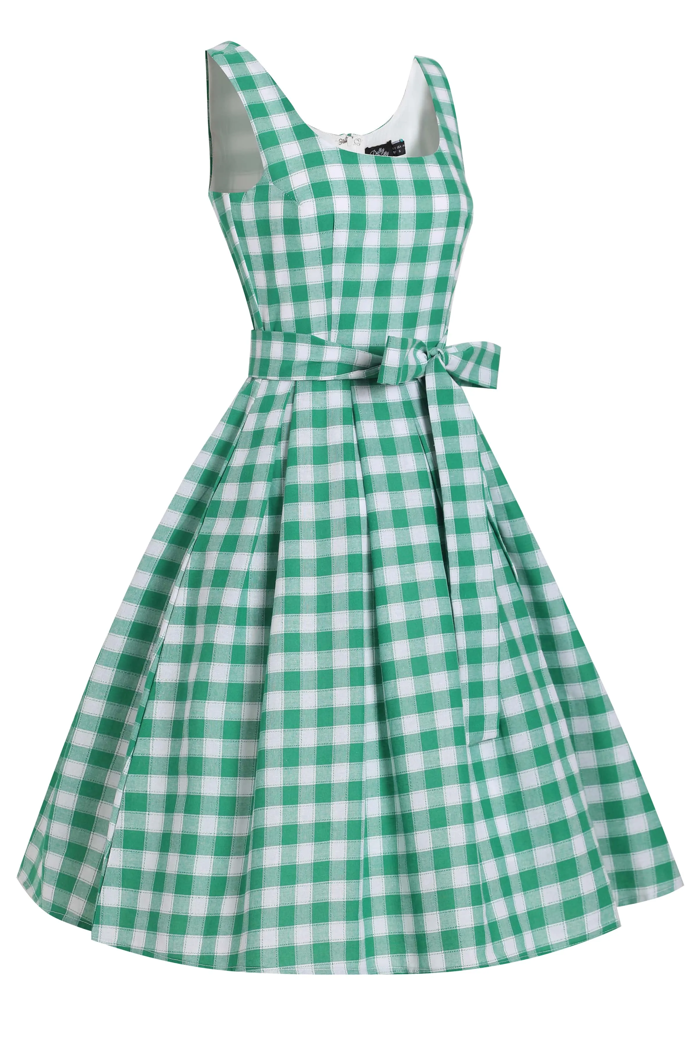 Amanda Green Gingham 1950's Fit and Flared Dress