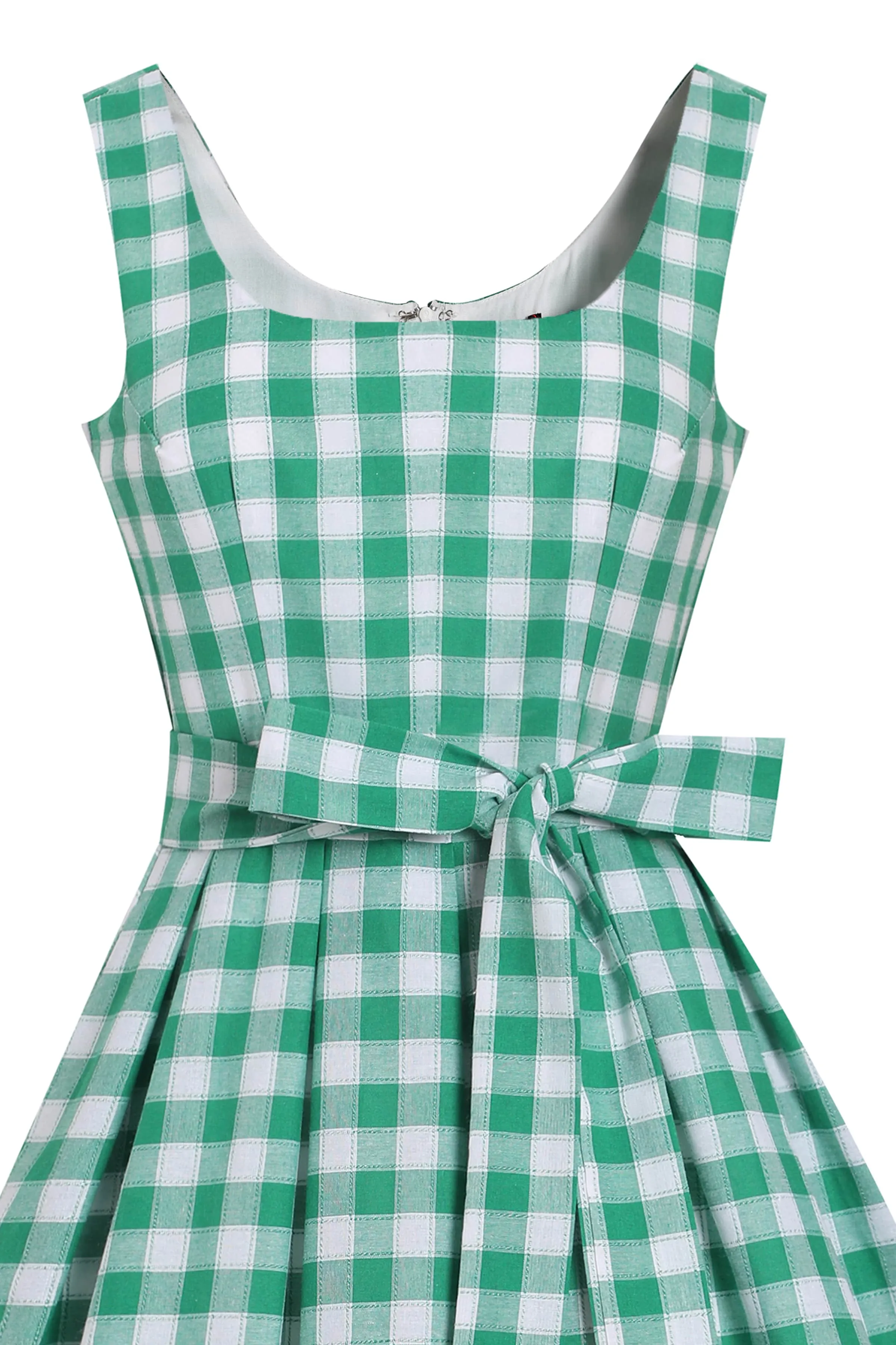 Amanda Green Gingham 1950's Fit and Flared Dress