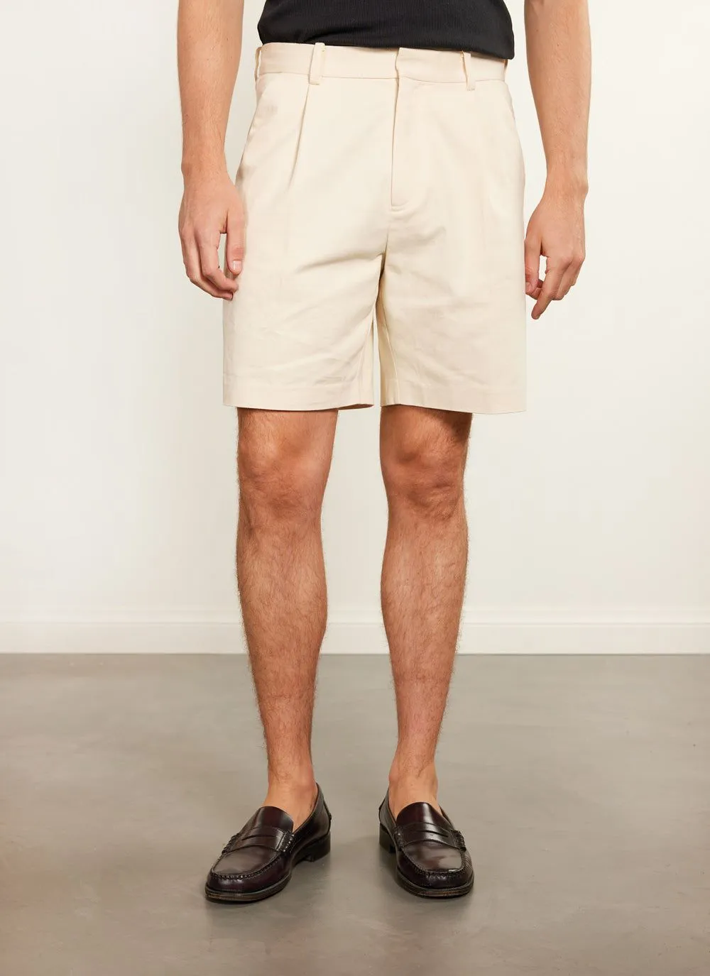 Auxiliary Tailored Shorts | Twill Cotton | Ecru