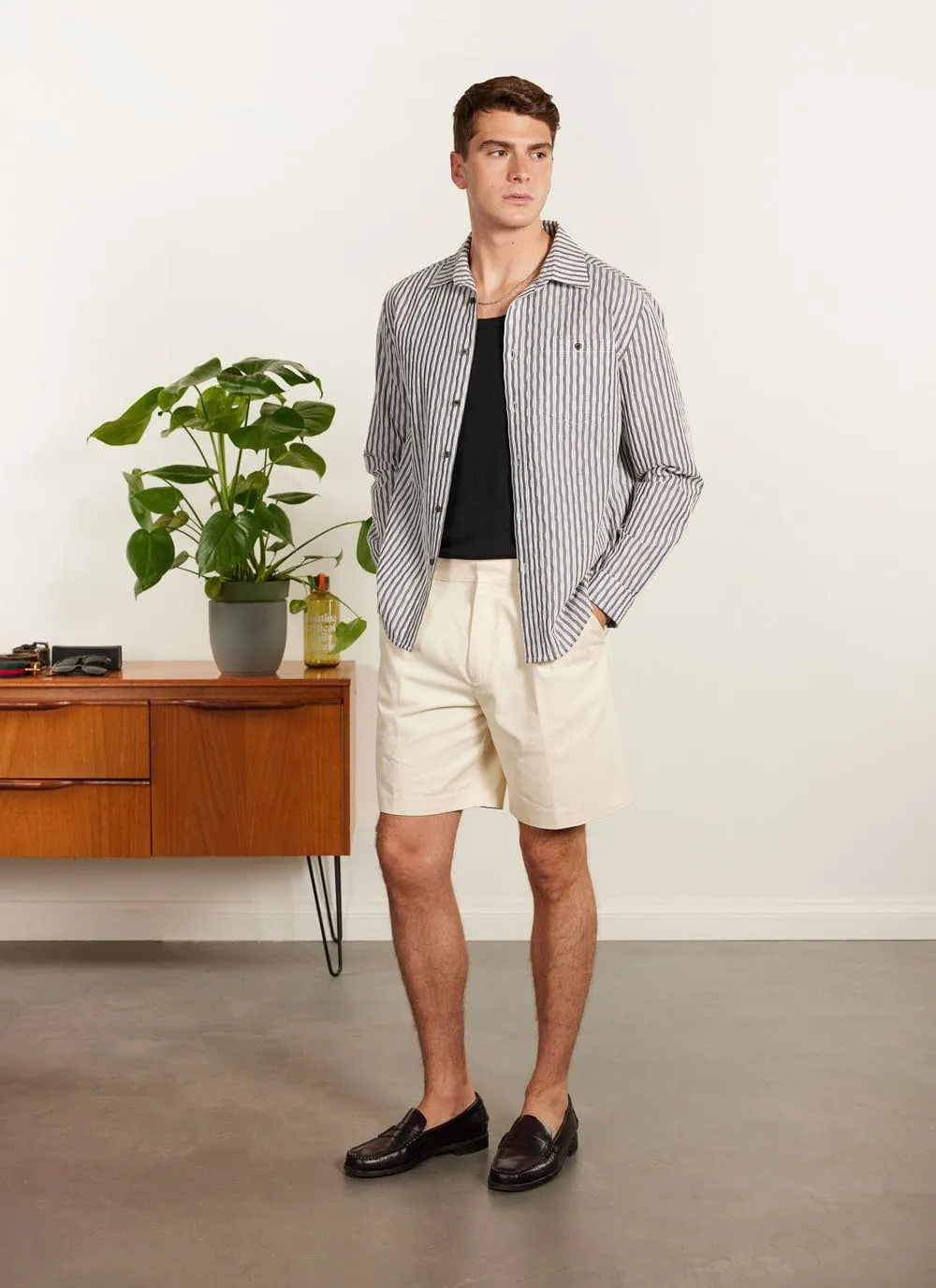 Auxiliary Tailored Shorts | Twill Cotton | Ecru