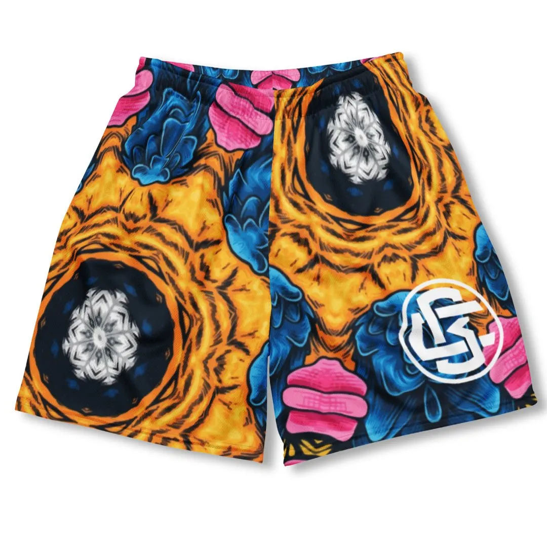 Basketball Luxury Diamond Print Mesh Shorts