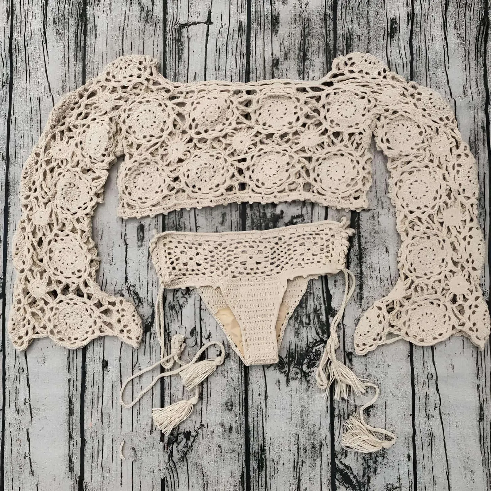 Boho Crochet Bikini Set For Women