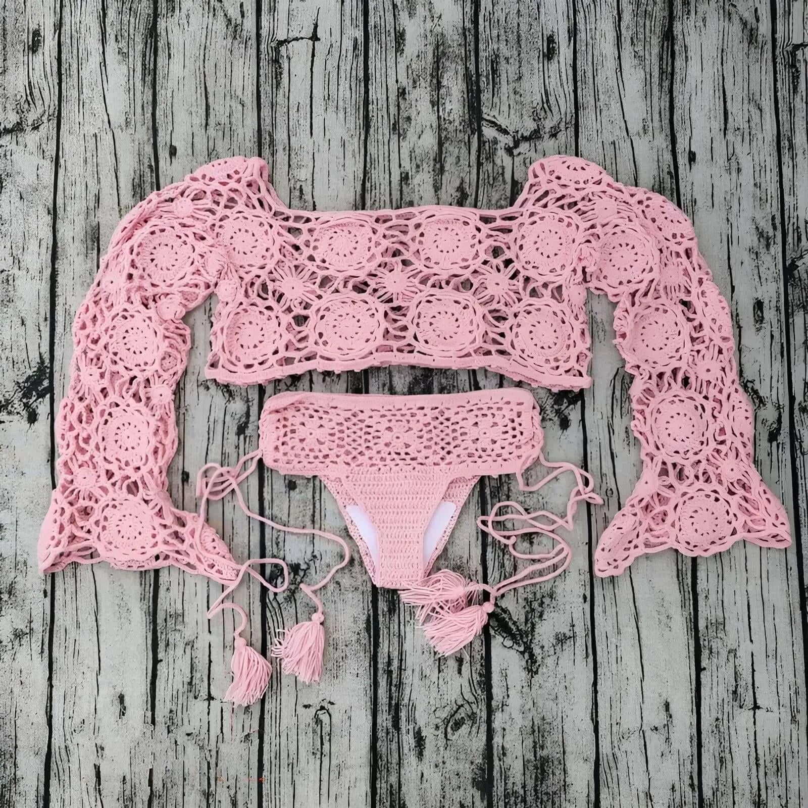 Boho Crochet Bikini Set For Women