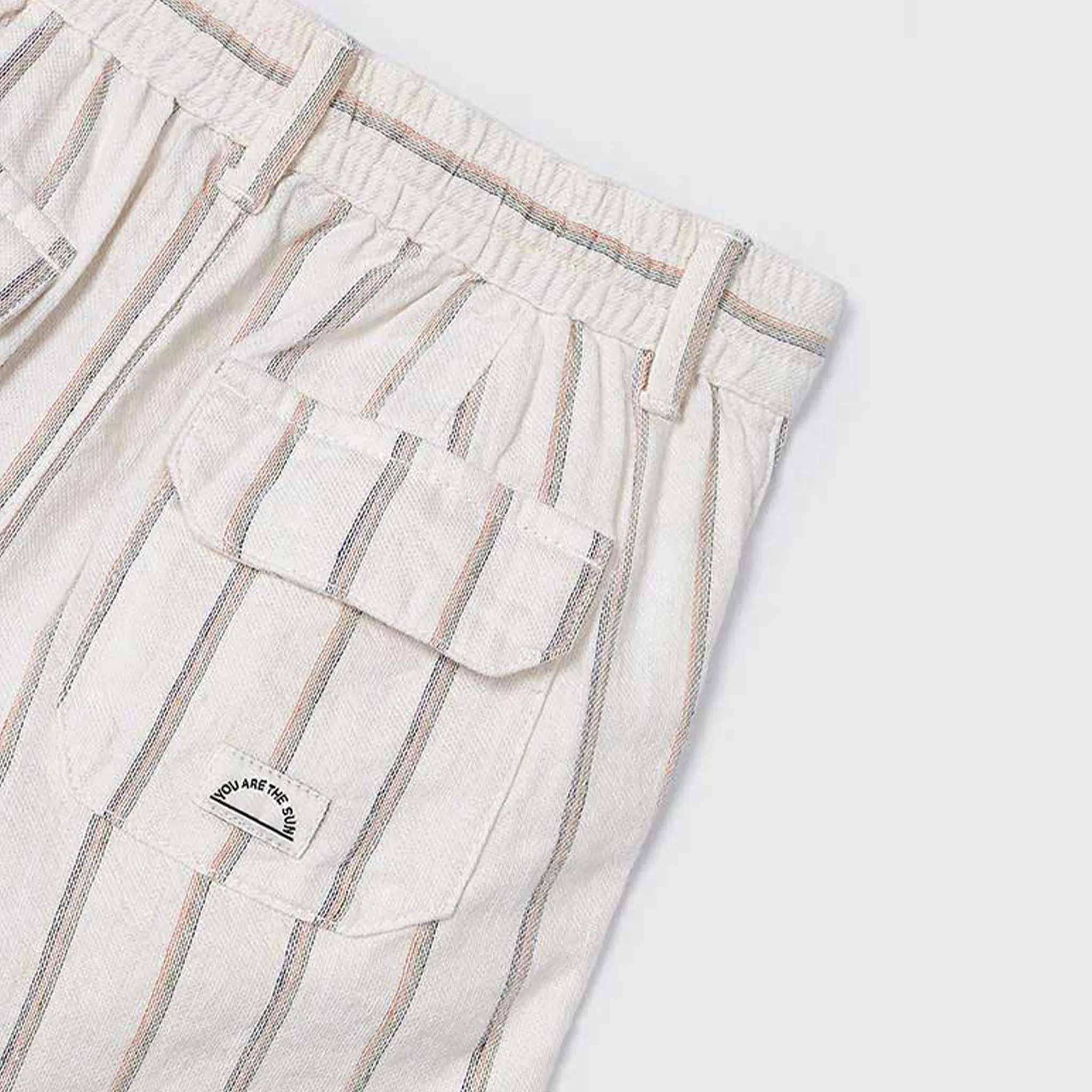 Boys Striped Linen Shorts