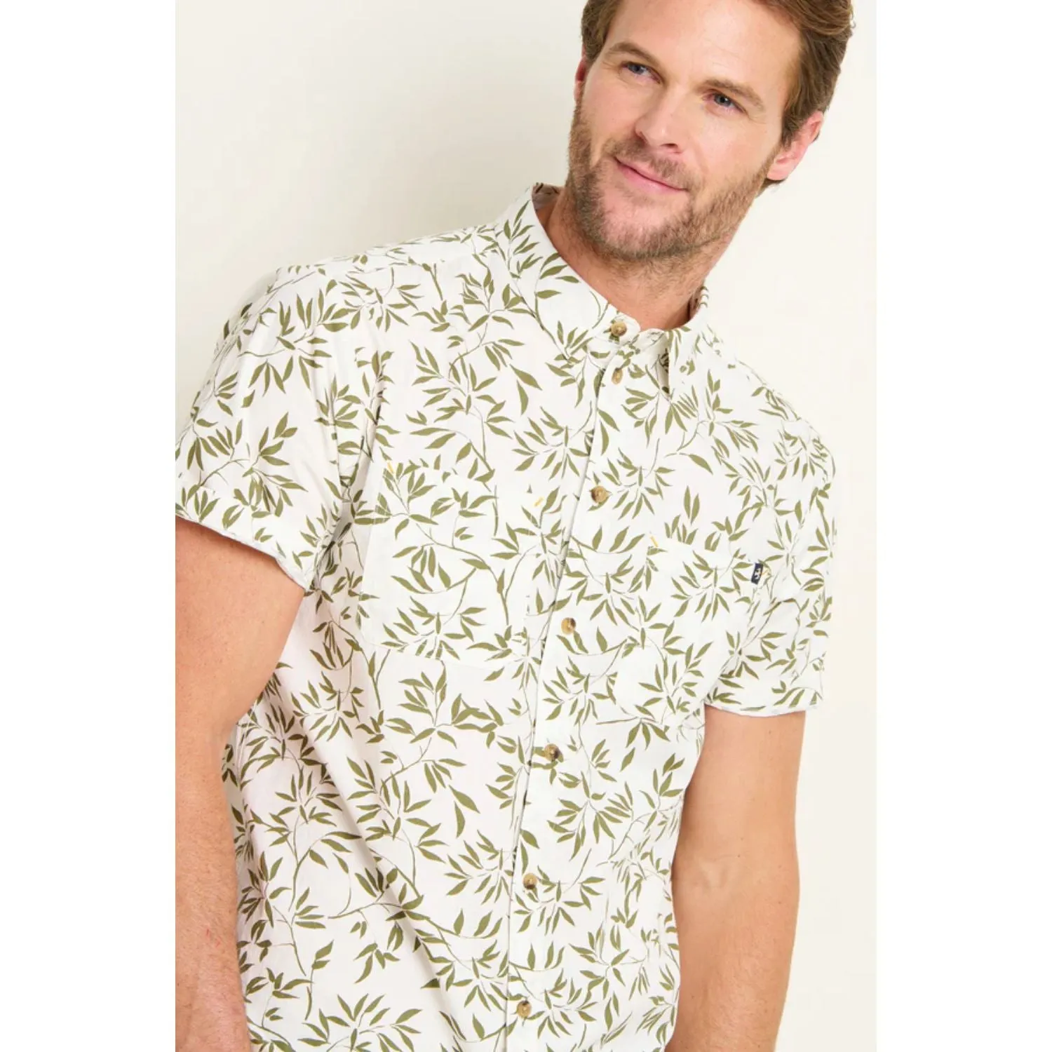 Brakeburn S White Bamboo Leaf Shirt