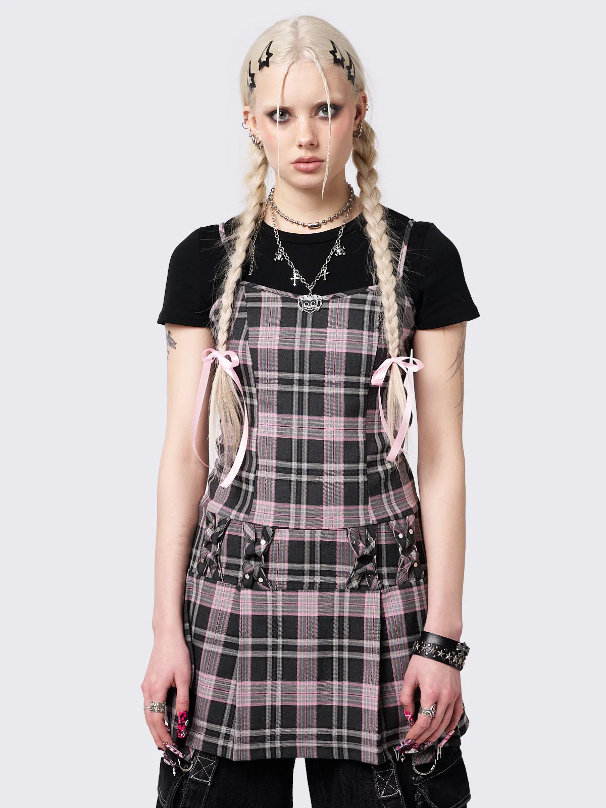 Camila Straps Plaid Mini Dress