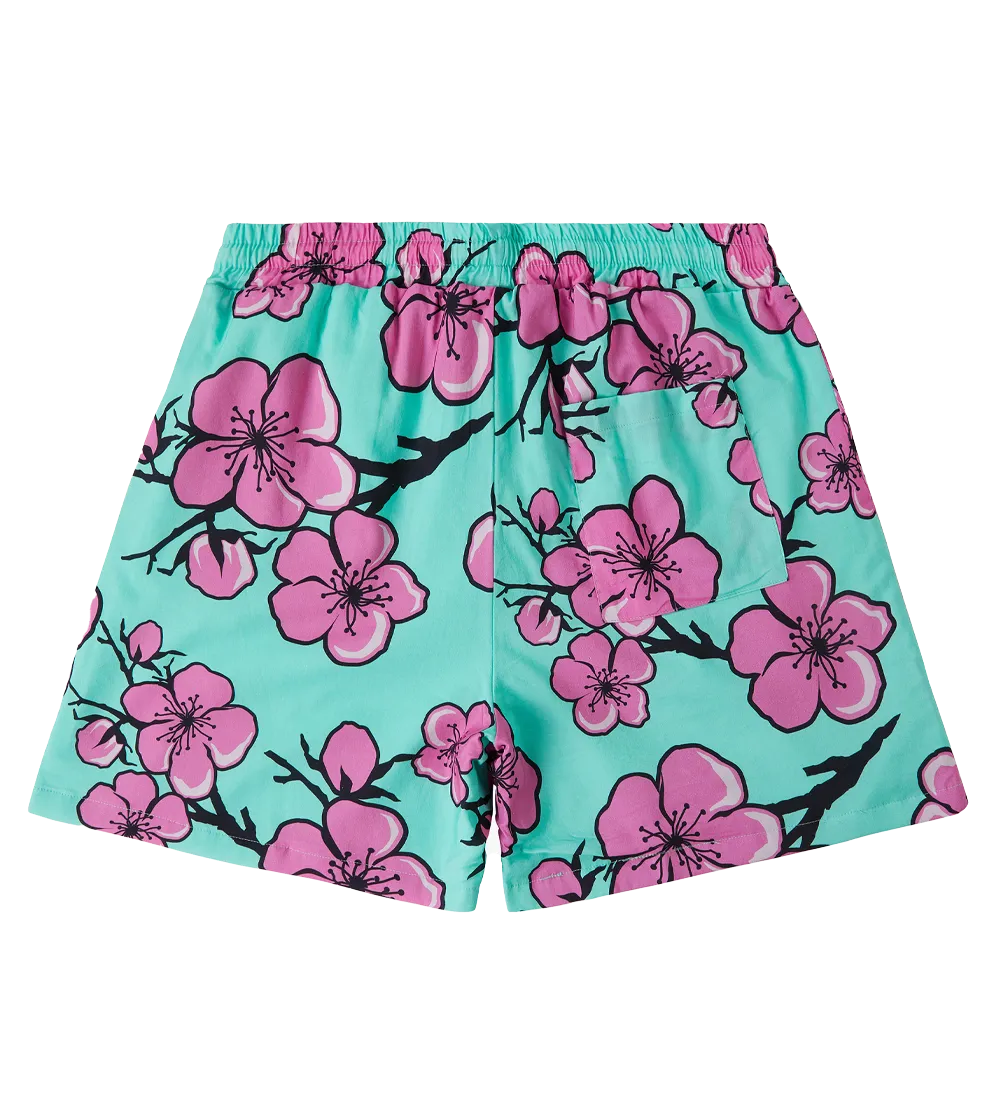 Cartoon Cherry Blossom Shorts