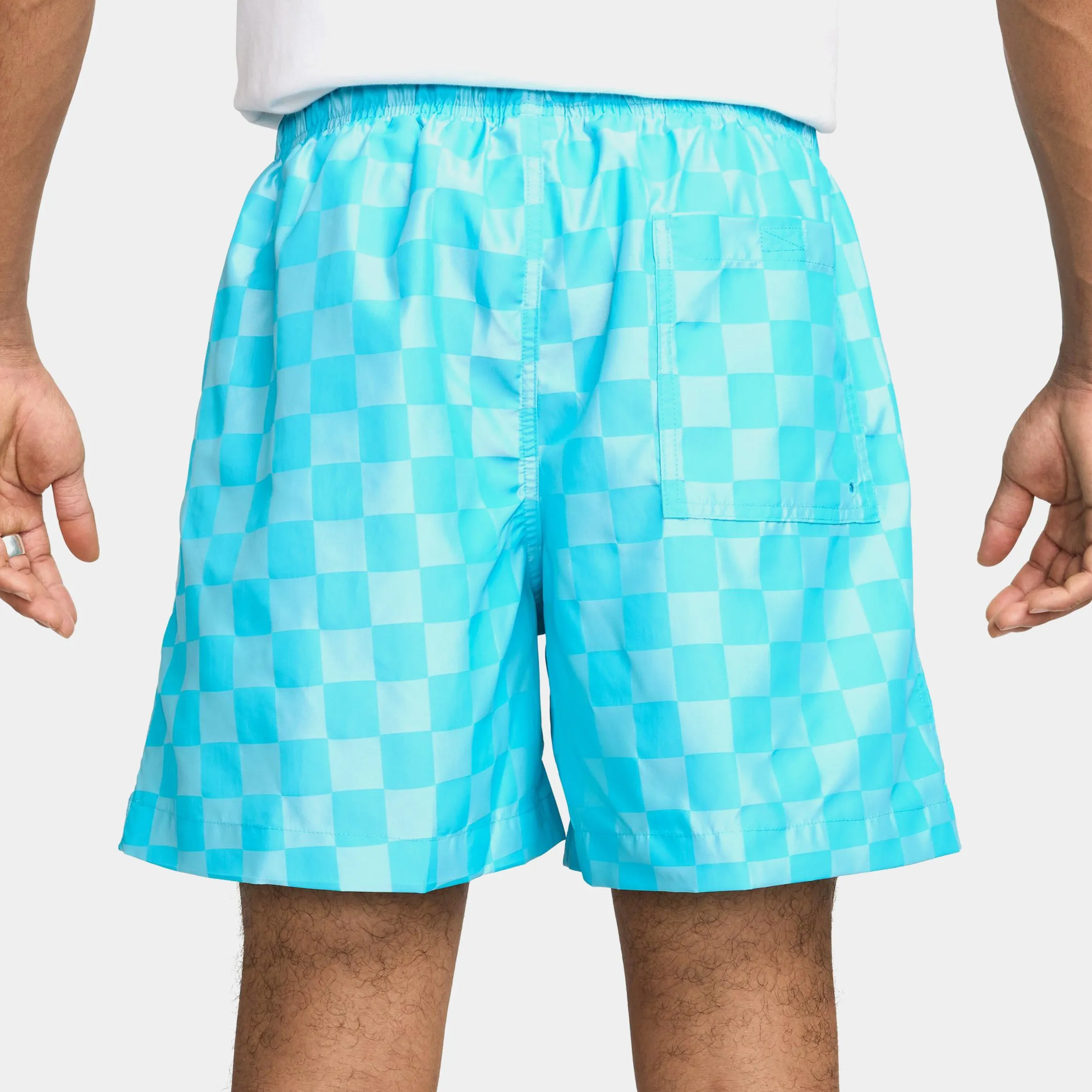 Club Flow Checkered Mens Short (Blue/White)