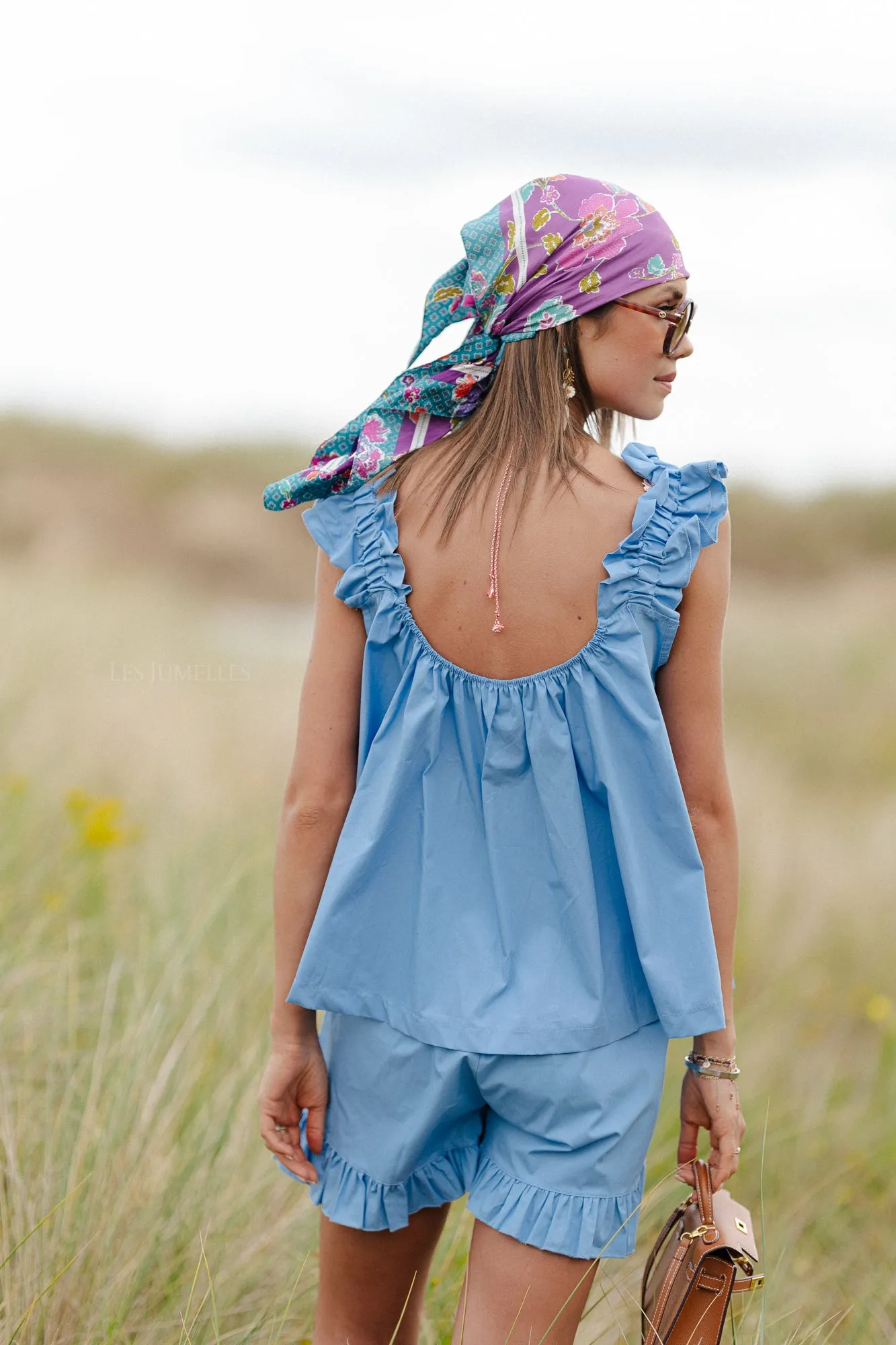 Coralie top blue