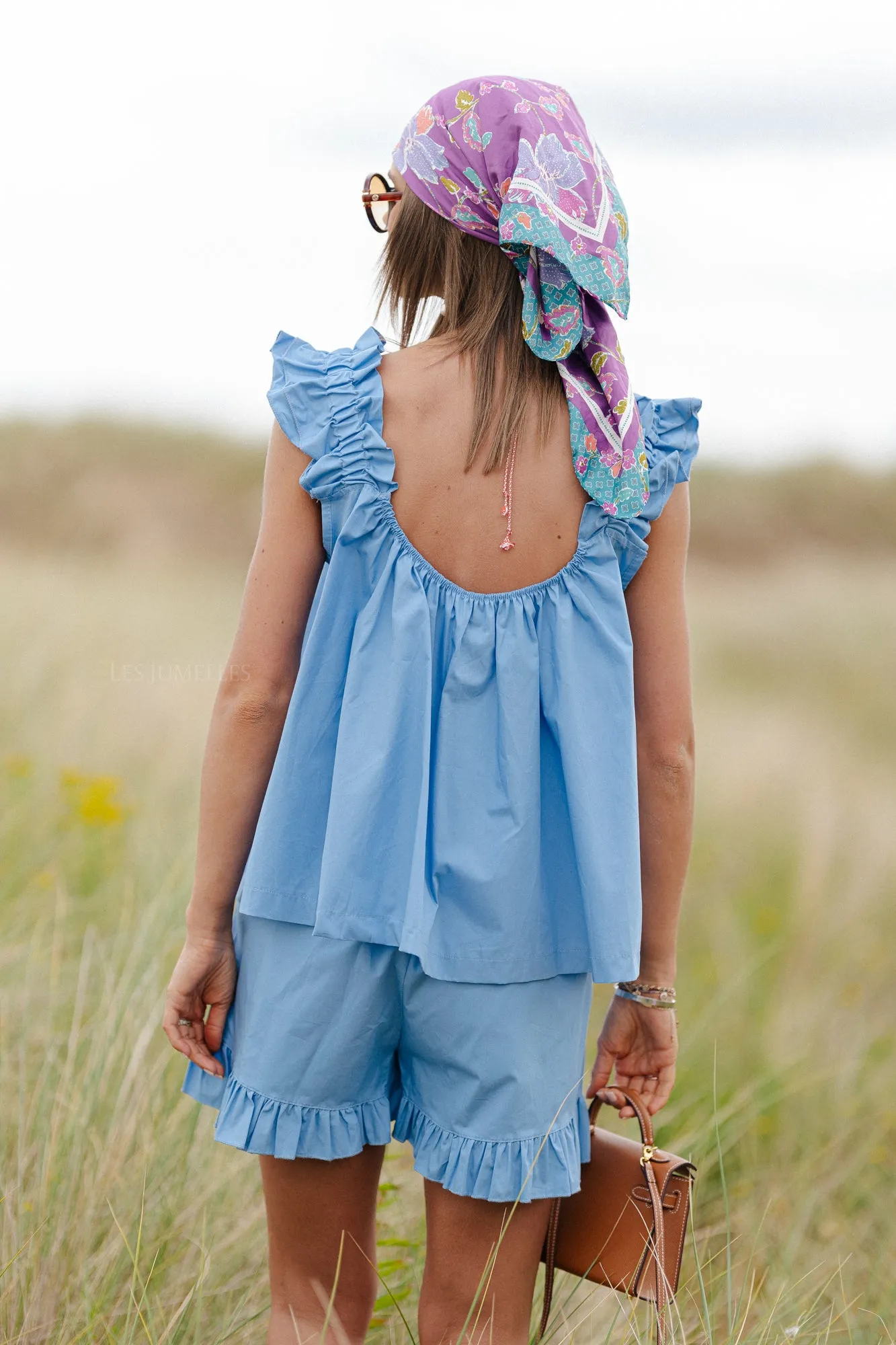 Coralie top blue