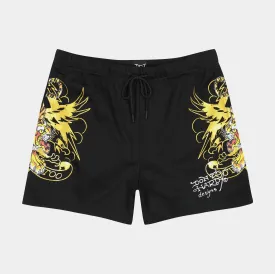 Crawling Tigers Mesh Mens Shorts (Black/Yellow)