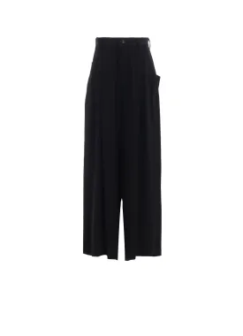 CREPE de CHINE DOUBE TUCKED WIDE PANTS