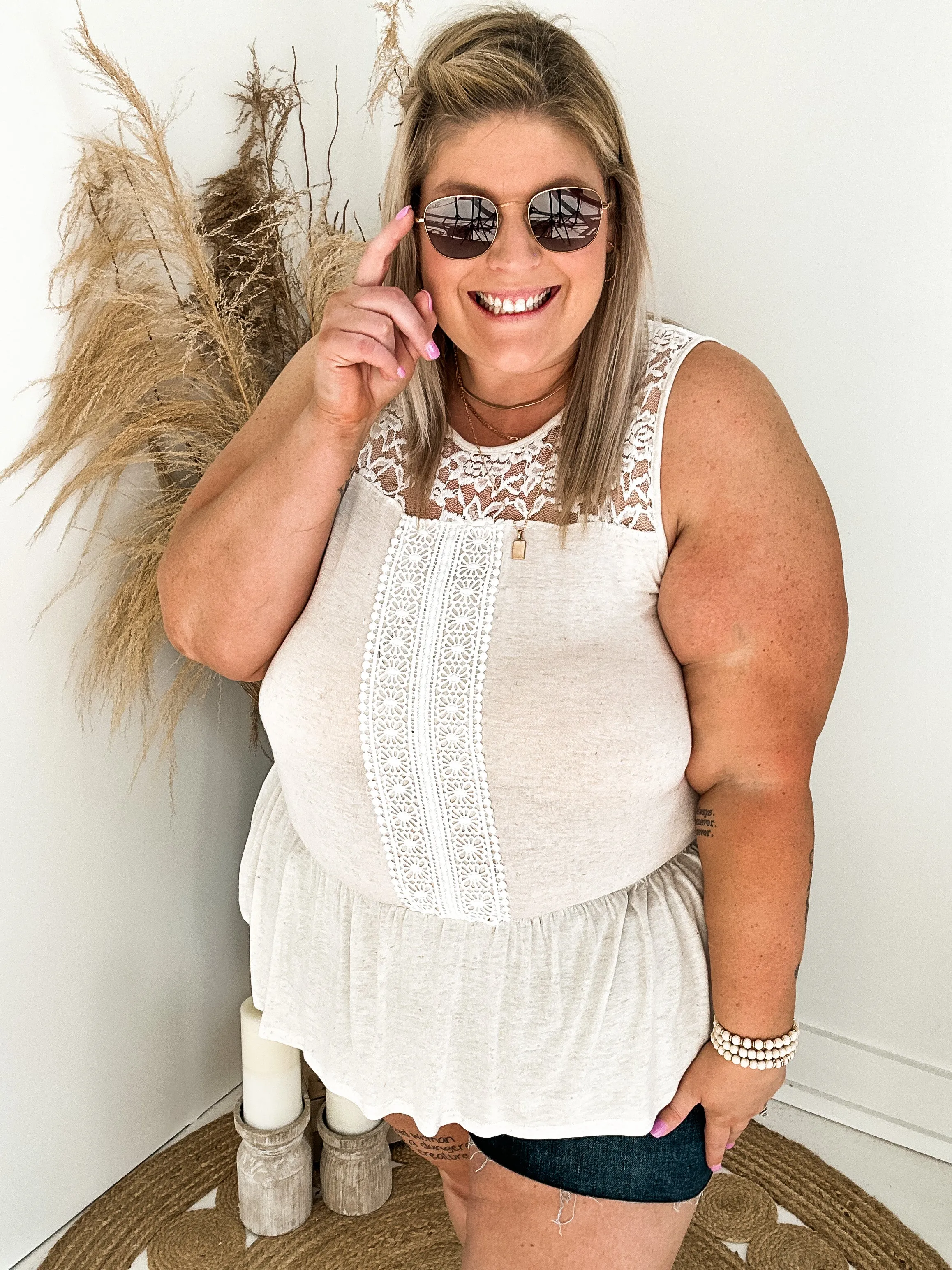 Curvy Dressed In Lace Tank