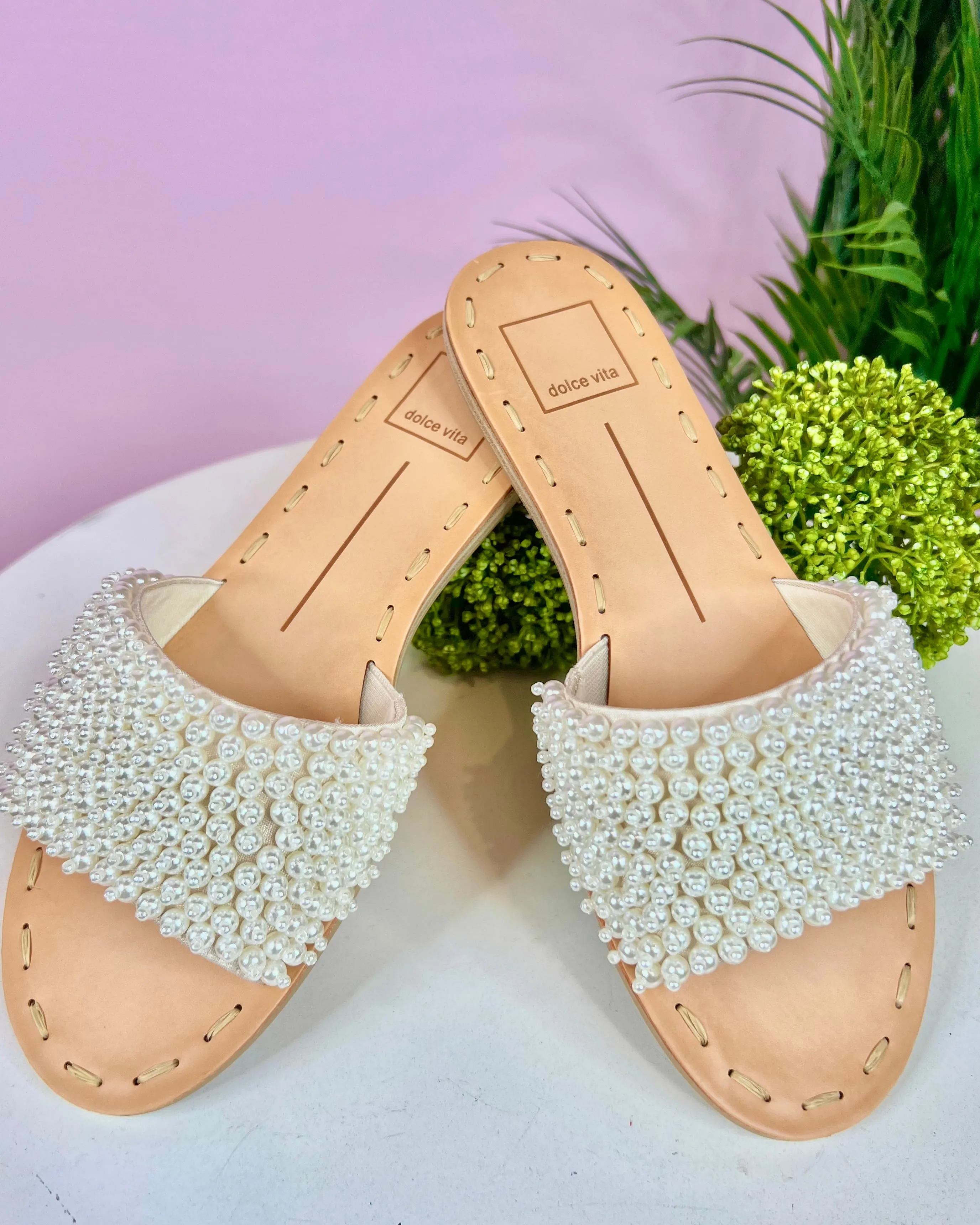 Dalon Dolce Vita Vanilla Pearl Sandles