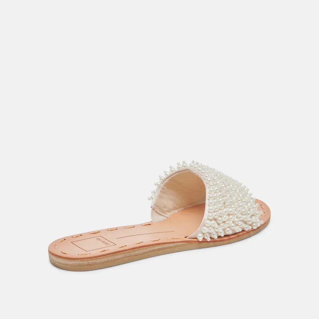 Dalon Dolce Vita Vanilla Pearl Sandles