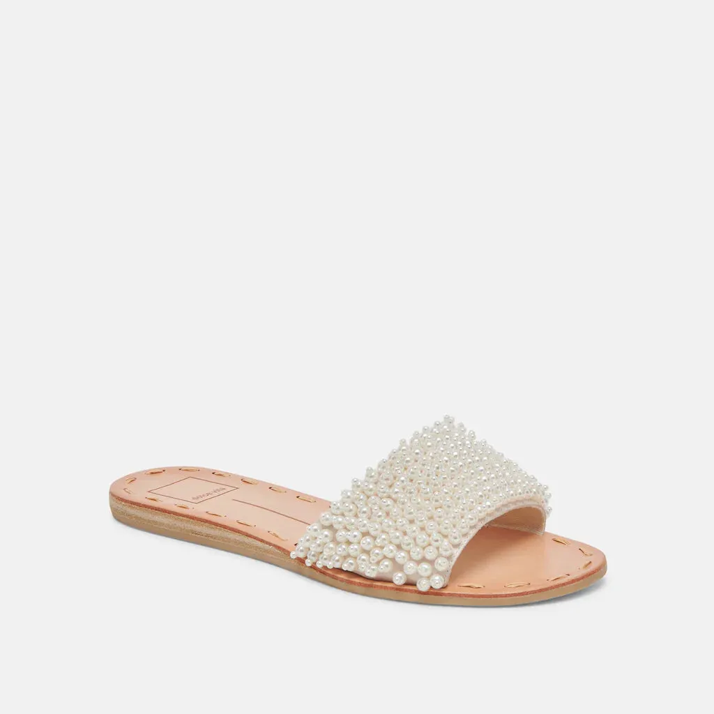 Dalon Dolce Vita Vanilla Pearl Sandles