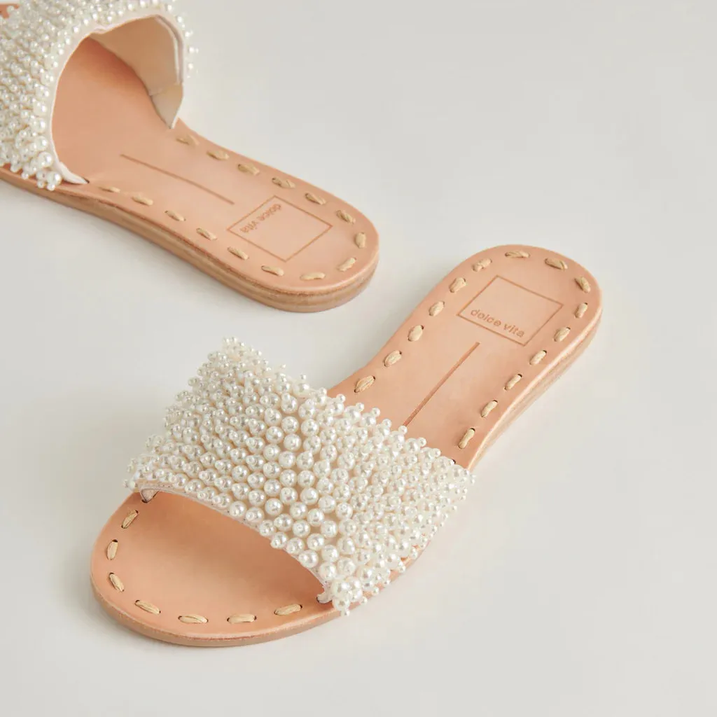 Dalon Dolce Vita Vanilla Pearl Sandles