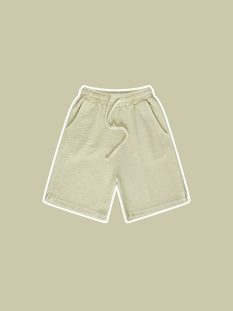 Kids' Washed Cropped Shorts With Slit Hem