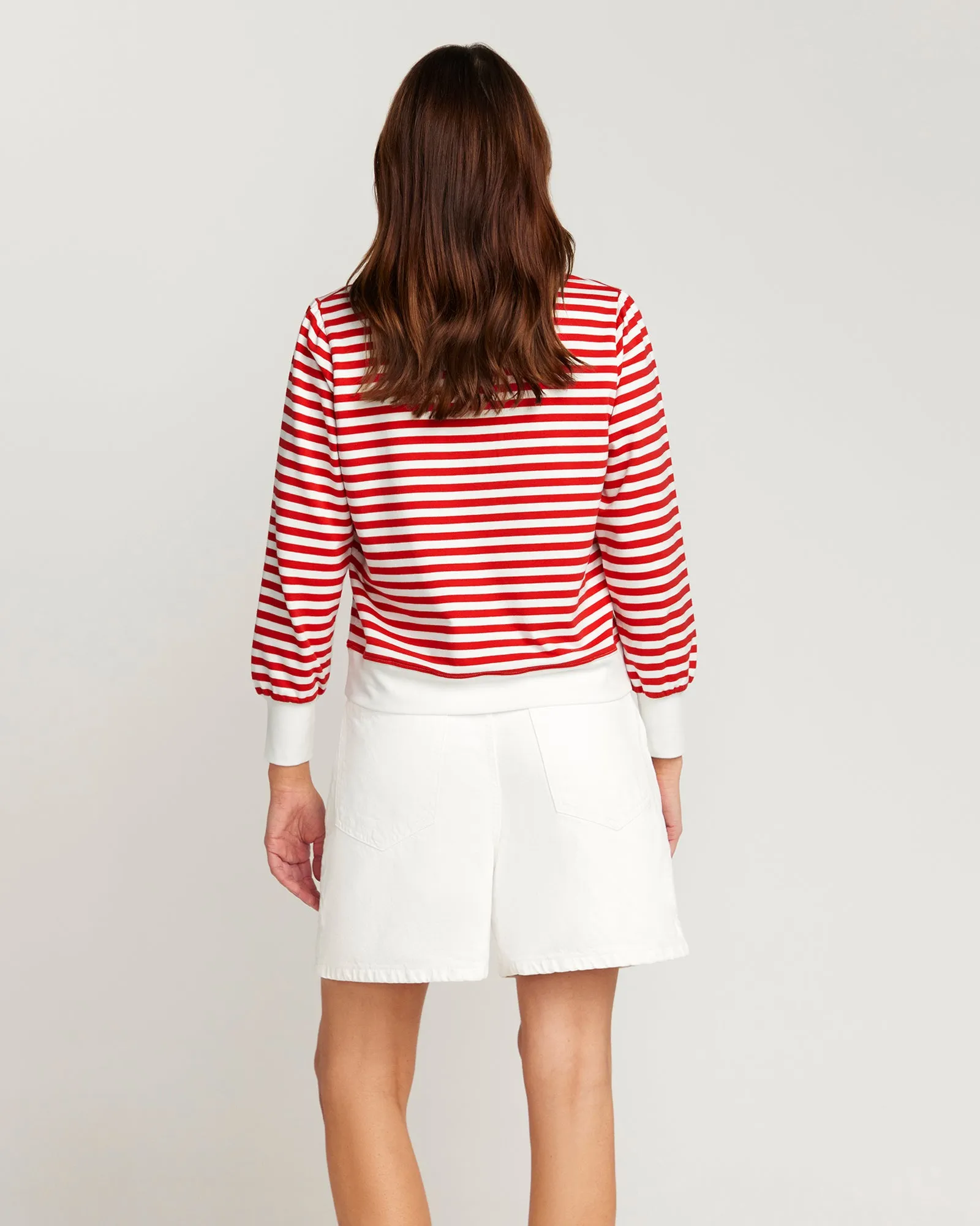 La Camille Breton Stripe Top - Red