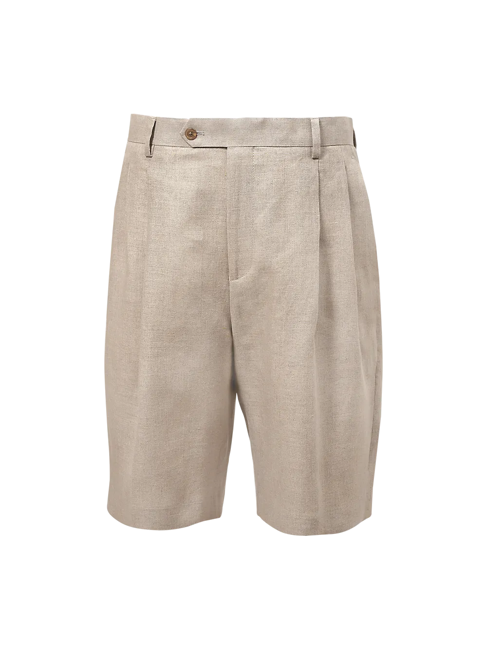 Linen Pleated Shorts - Ivory