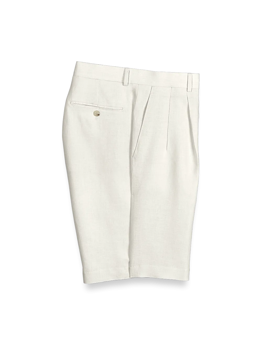 Linen Pleated Shorts - Ivory