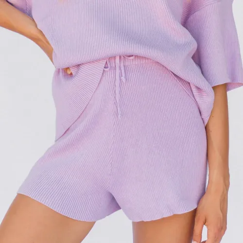 Lullaby Club Alex Knit Shorts - Periwinkle *FINAL SALE*