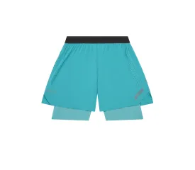 Men's Dual Run Shorts | Aqua Blue