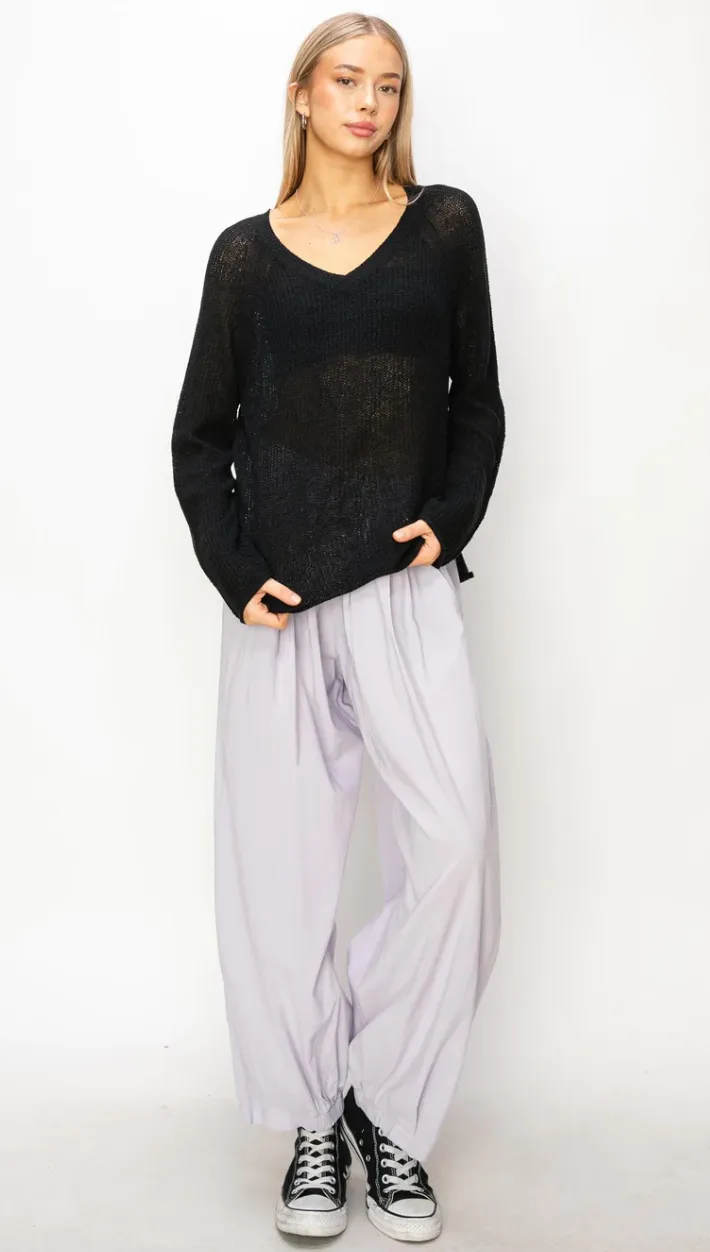 Mid-Rise Wide Leg Pants