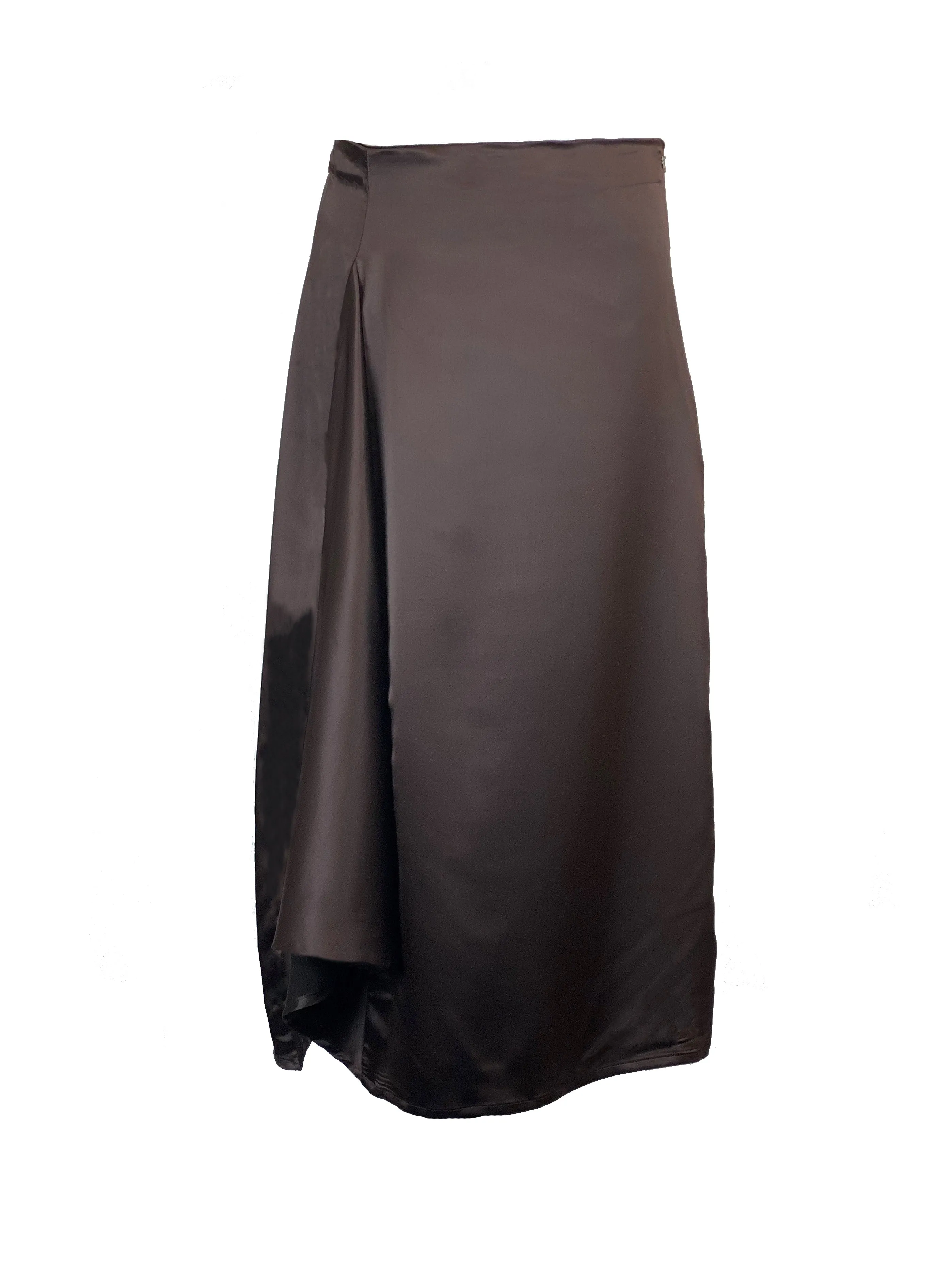 Mona silky satin skirt