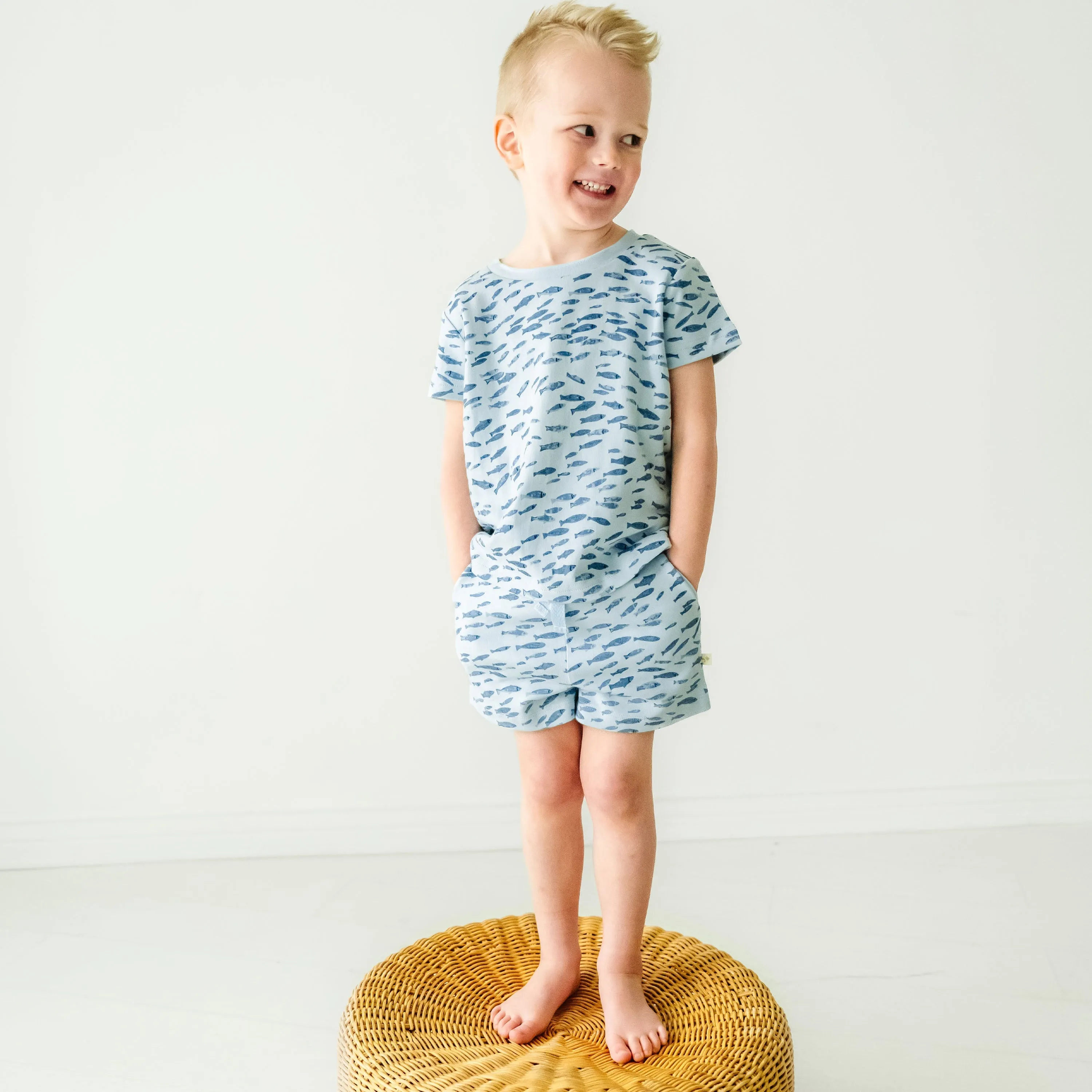 Organic Baby Toddler Tee and Shorts Set - Minnow