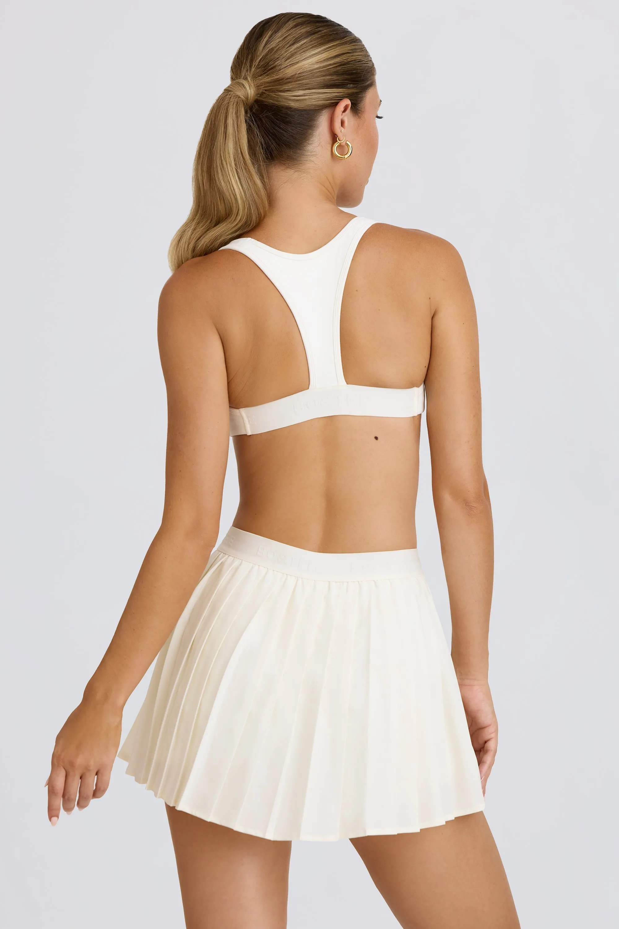 Pleated Tennis Skirt in White