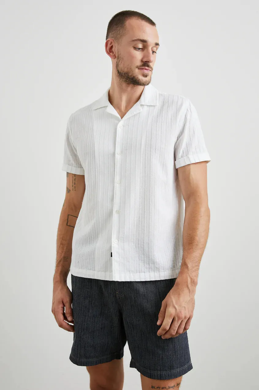 Rails Sinclair Woven Stripe Pattern Cotton SS Shirt