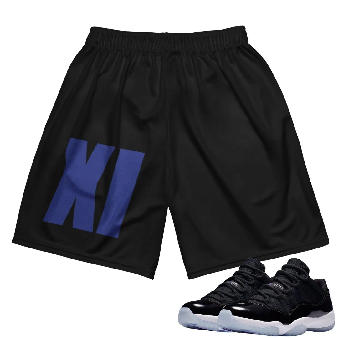 Retro 11 Space Jam Low Mesh Basketball Shorts