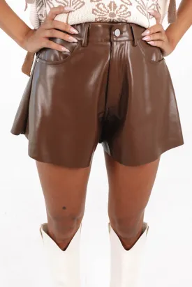 Slay The Day Shorts - Brown