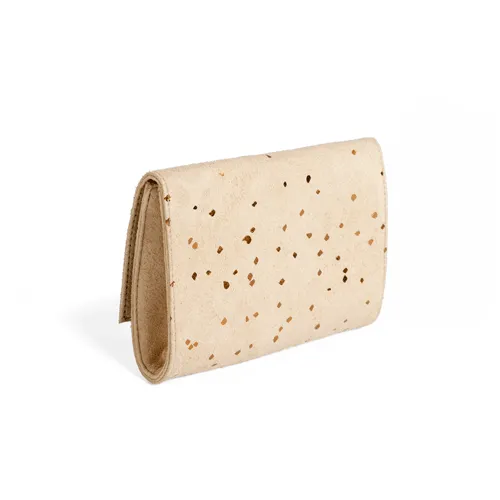 Small Minimal Wallet Confetti Sand and Bronze by Lee Coren