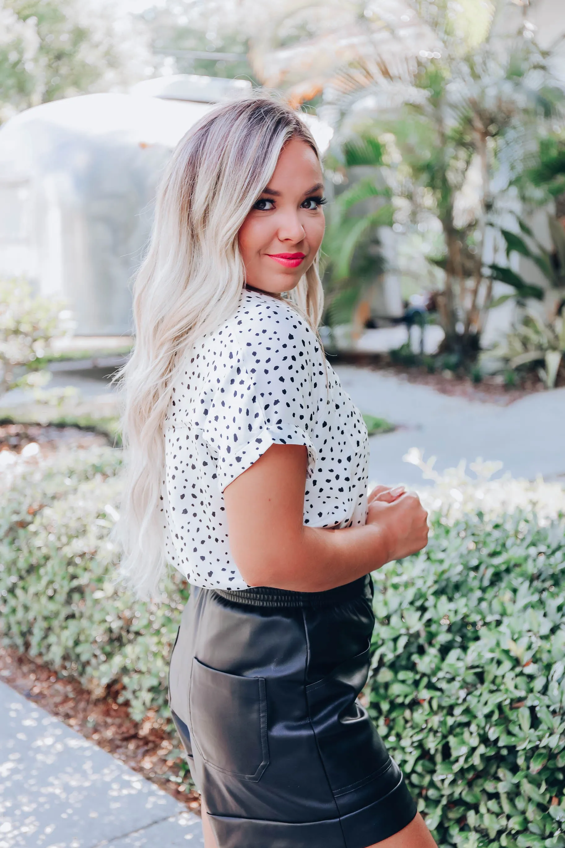 Spotted In Cheetah Print Blouse