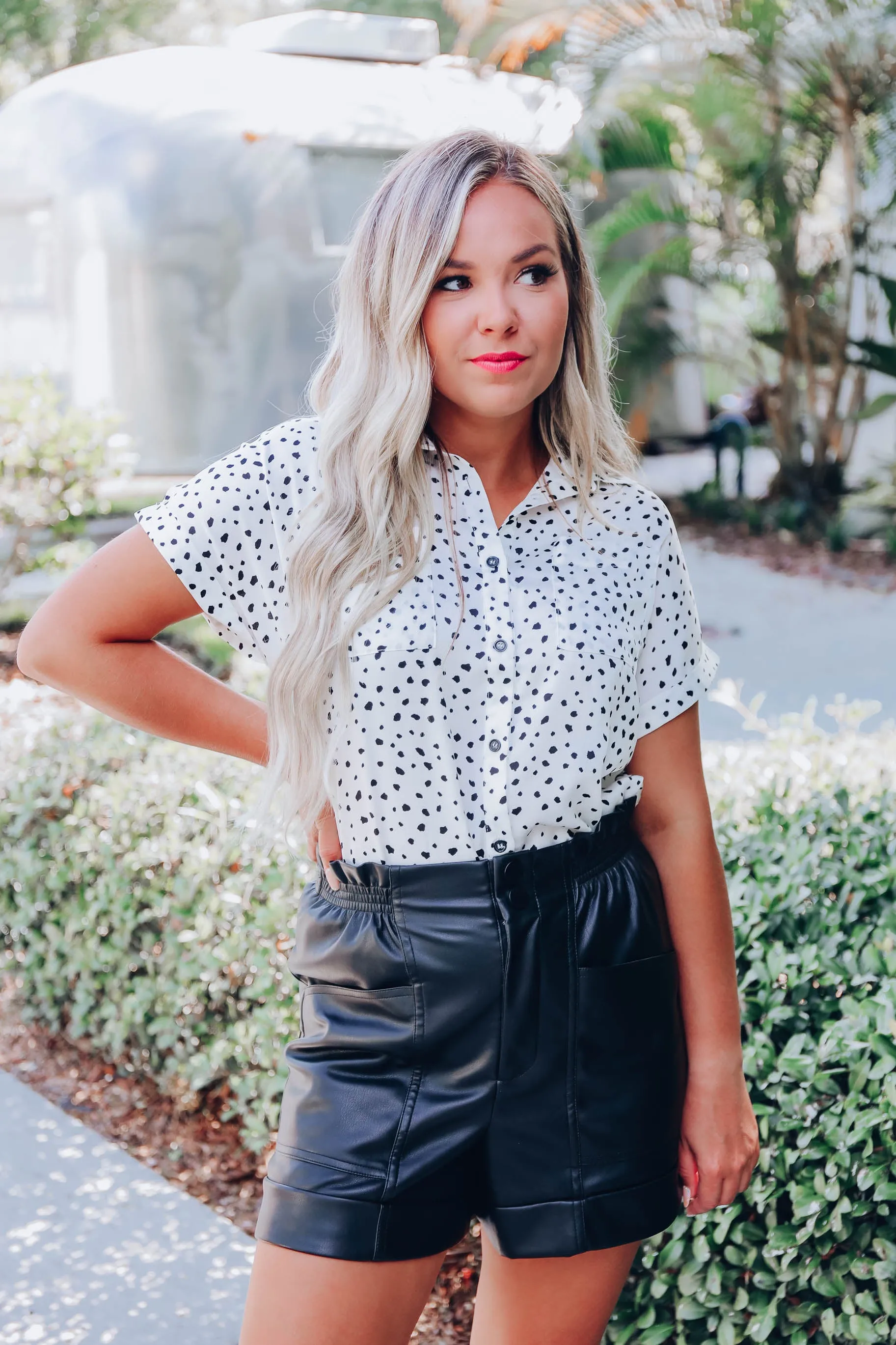 Spotted In Cheetah Print Blouse