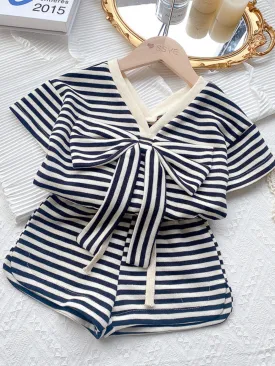 Summer Picnics Striped Short Set