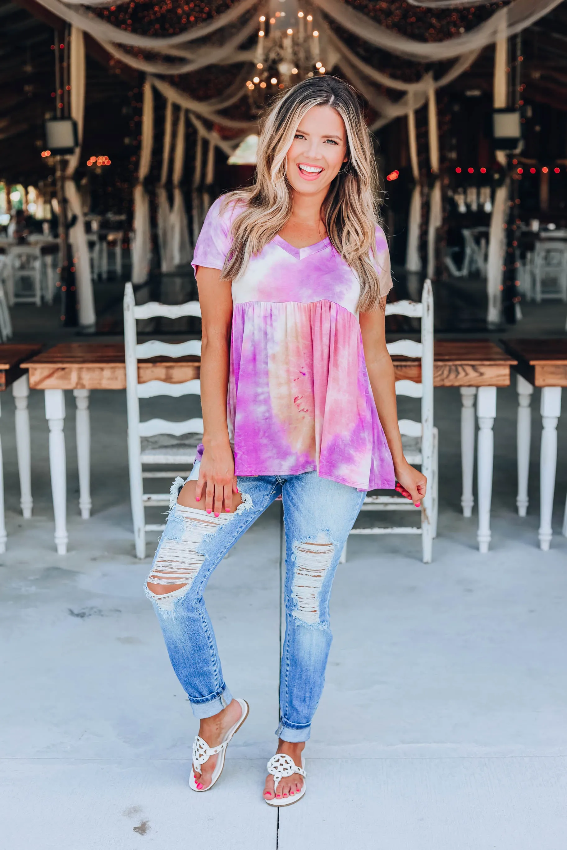 Tie Dye Craze Baby Doll Top - Imperfect