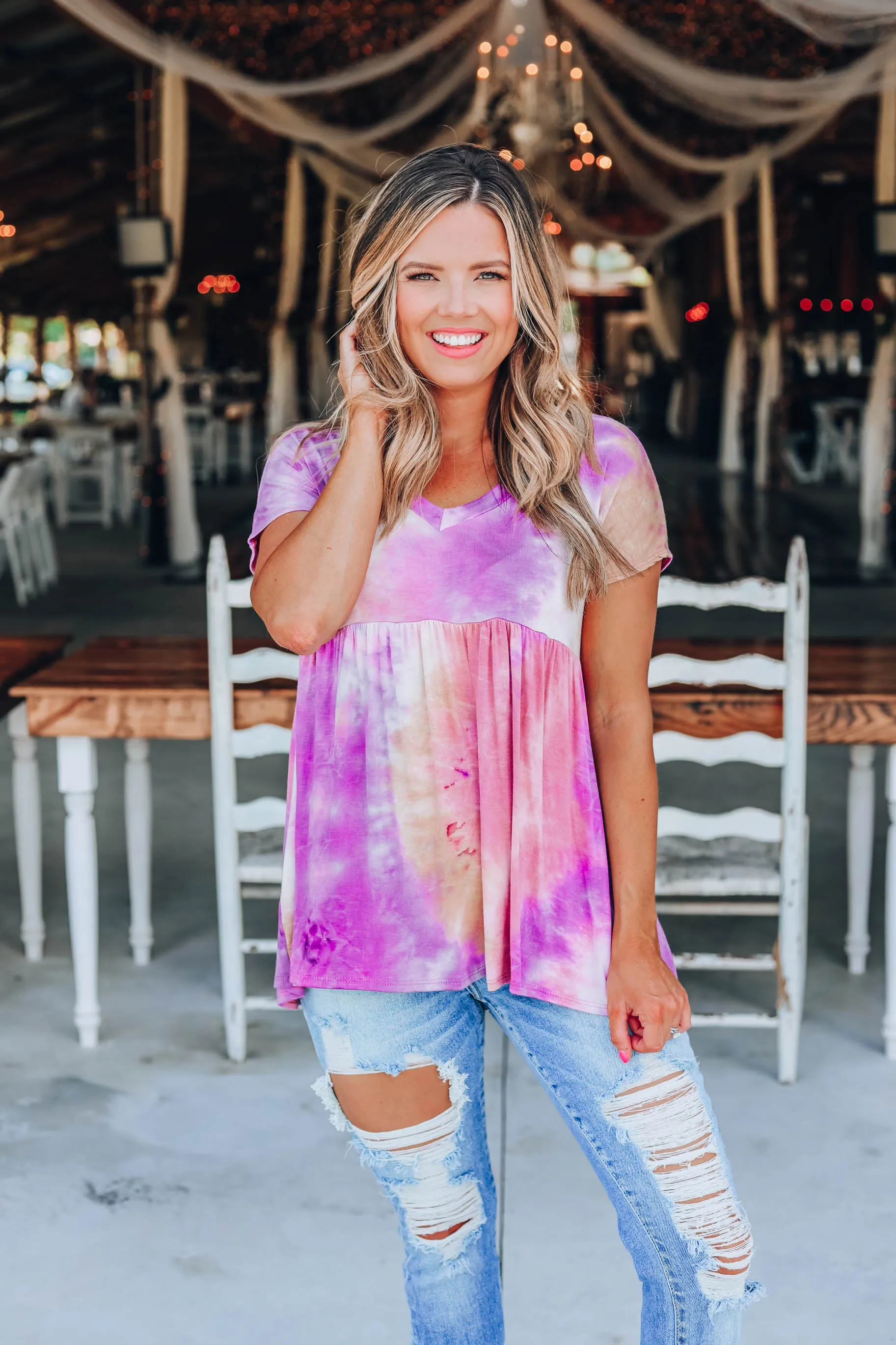 Tie Dye Craze Baby Doll Top - Imperfect