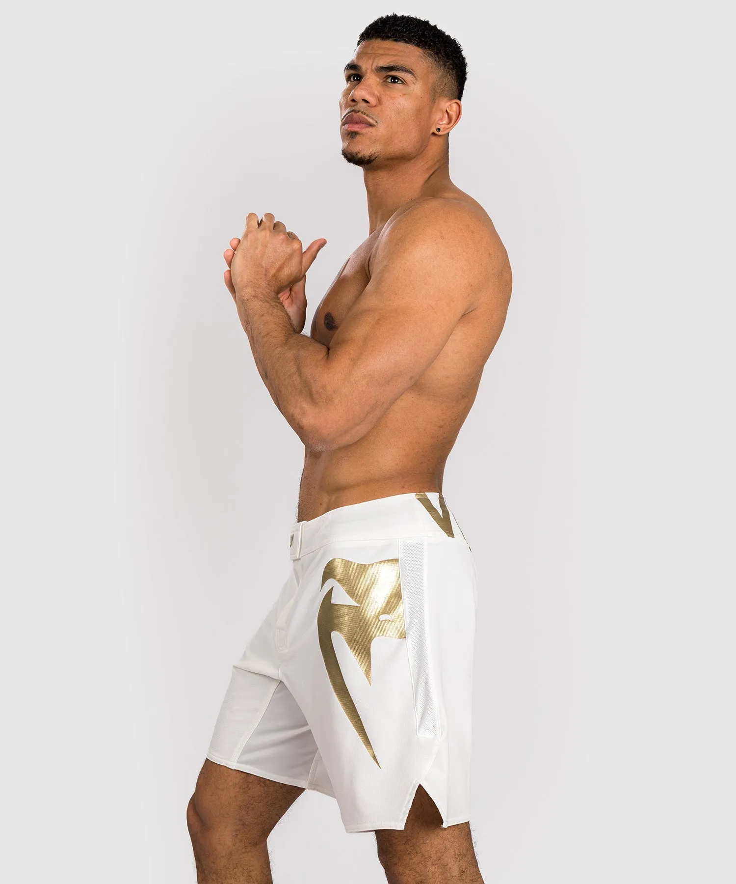 Venum Light 5.0 Fight Shorts - White/Gold