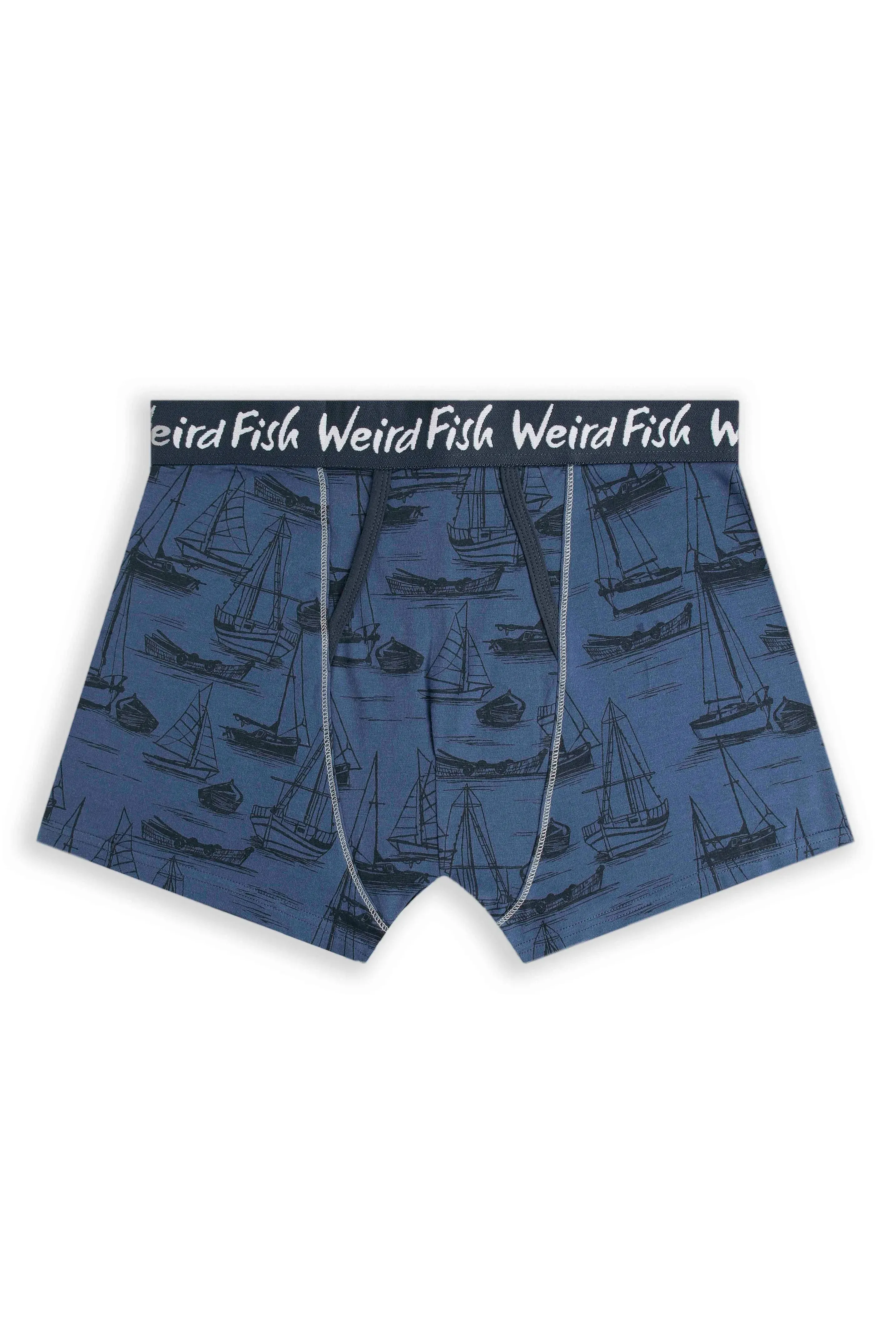 Weird Fish L Blue Ashridge Boxer Shorts (Pack of 3)