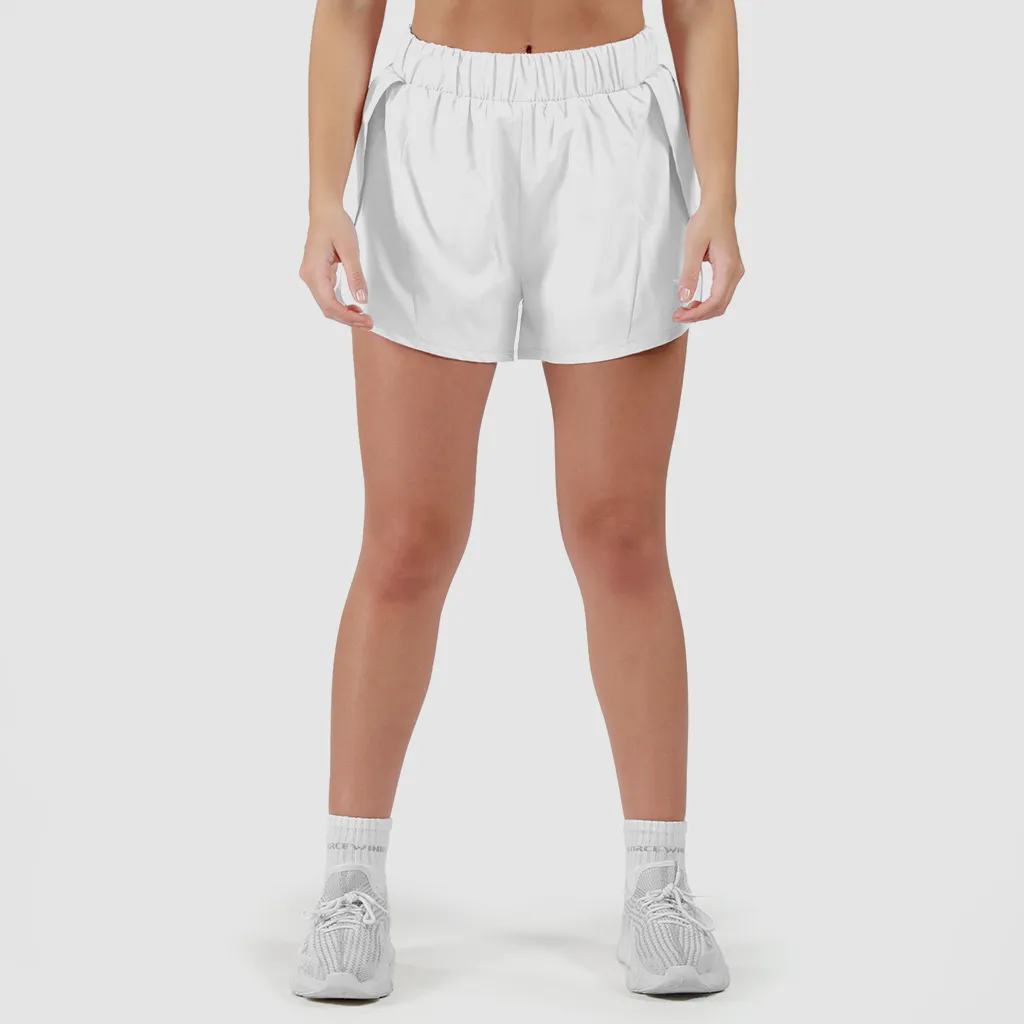 WOMEN-SIGNATURE-LAYERED-SHORTS (2 IN 1) (WHITE-WHITE)