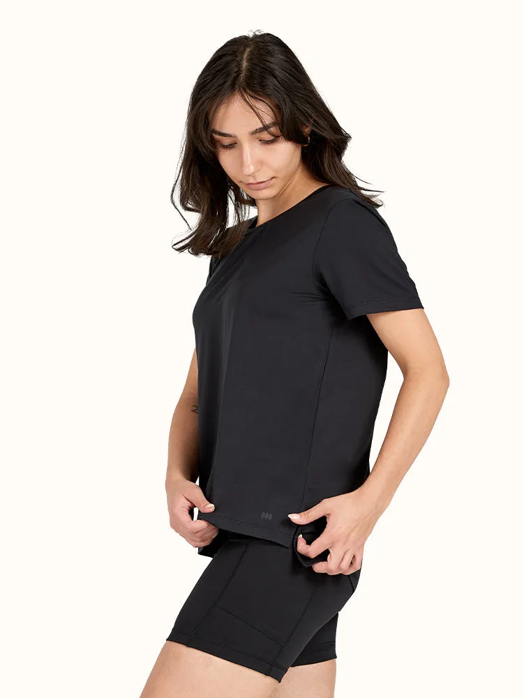 Women's Flowy Relaxed Fit T-Shirt with Side Slit