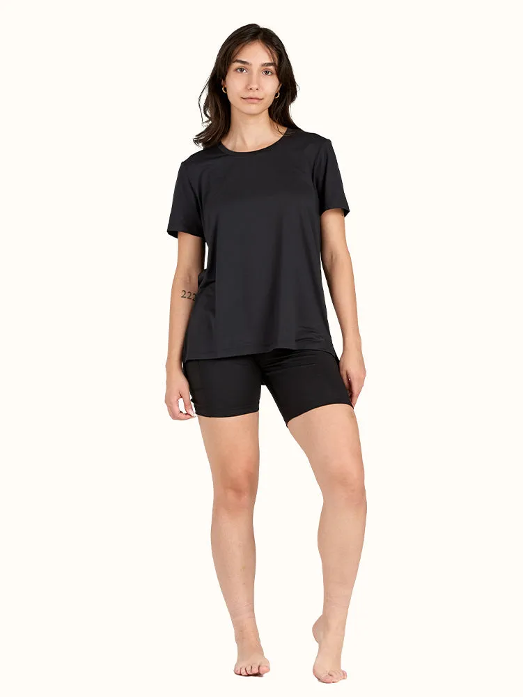 Women's Flowy Relaxed Fit T-Shirt with Side Slit